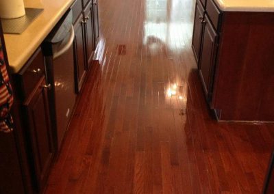 a refinished kitchen floor