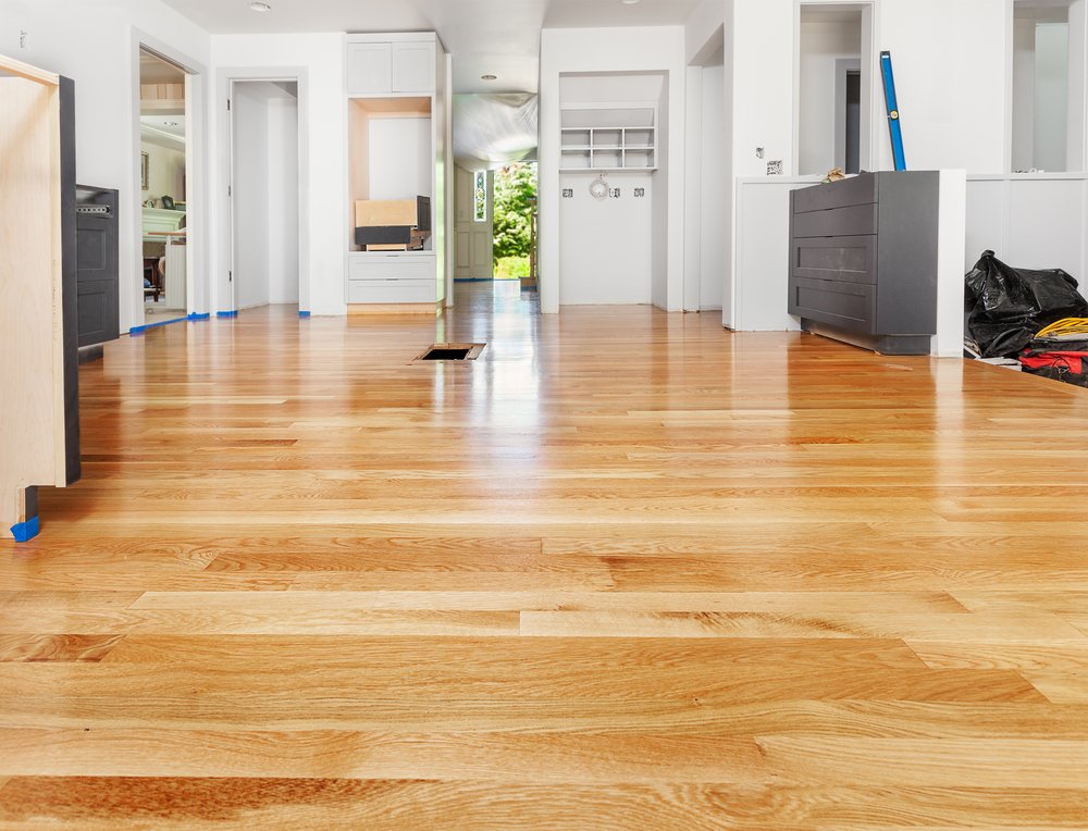 a recently resurfaced hardwood floor in livingston, nj