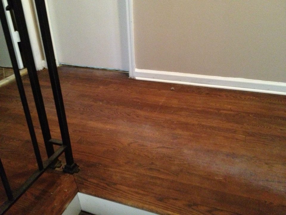 A hardwood floor that needs to be refinished in New Jersey
