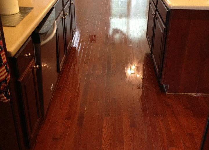 a resurfaced kitchen floor