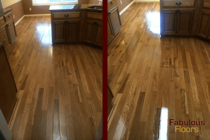 before and after hardwood refinishing service in rockaway, nj